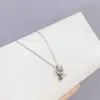 Anillo de moda estilo coreano collar femenino galvanizado oro real microincrustado circonita cadena de clavícula joyería de letras joyería al por mayor