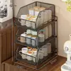 Estante de Almacenamiento de Escritorio, Aparador, Estante de Almacenamiento para Tazas de Agua, Estante de Almacenamiento para Tazas de Café al Lado de la Cafetera, Taza de Cerámica, Estante de Almacenamiento para Vasos de Vidrio