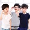 Nuevas Camisetas de Verano 2024 para Niños de Algodón y Lino Sencillas de Manga Corta para Niños Pequeños y Medianos Color Puro Botón Estilo Étnico Tops de Manga Larga