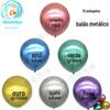 Balão de metal de 18 polegadas atacado bola espessada cromada dourada perolada festa casamento aniversário decoração layout da sala de casamento