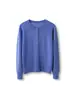 Cárdigan 100% Lana Fina Lavable a Máquina para Mujer, Suéter Delgado de Cuello Redondo, Top Base de Punto Holgado Casual