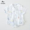 Verão Recém-nascido Gaze Roupa Unibody Manga Curta Saco Roupa Gordinha Bebê Ultrafina Respirável Roupa de Lebre Roupa de Escalada Roupa Infantil Verão
