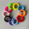 En stock anillo de goma de silicona color macarrón cuerda con cabeza de silicona anillo para el pelo accesorios para el pelo accesorios