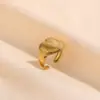 Anillo de Acero de Titanio para Mujer Nicho de Alta Calidad Lujo Ligero Sin Color Joyería de Mano Horno de Galvanizado Anillo de Galvanizado de Acero Inoxidable Anillo