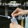 Tendedero Portátil de Viaje para Secar Ropa, Tendedero de Viaje para Hotel y Viaje de Negocios, Banda Elástica con Pinzas, Percha a Prueba de Viento