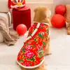 Ropa para Perros Grandes Mascotas Chaqueta de Algodón con Flores Grandes del Noreste Golden Retriever Perro Grande Otoño e Invierno Espesa Cálida Ropa para Perros de Felpa
