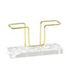 Portarrollos de Papel de Cocina de Escritorio de Acrílico, Estante Colgante Rectangular de Lujo Ligero Comercial con Patrón de Hielo Roto