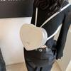 Moda Letra Corazón Simple 2025 Tendencia Otoño Nuevo Popular Personalidad Un Solo Hombro Cruzado Bolso para Mujer en Forma de Corazón