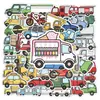 50 piezas de pegatinas de tráfico de dibujos animados material creativo para cuenta manual pegatinas para niños decoración DIY hecha a mano para equipaje