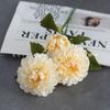 Flor de simulación 3 cabezas bola de incienso oscuro crisantemo decoración del hogar decoración de boda accesorios para sesión de fotos de proyecto de hotel flores artificiales flores falsas