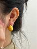 G Pendientes de botón de gota de agua cepillada clásicos elegantes retro franceses recomendados por bloggers pendientes de moda con temperamento buena textura y4-1