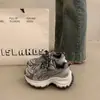 Nuevas Zapatillas de Padre de Suela Gruesa para Mujer Otoño Temprano 2026, Transpirables de Malla Versátiles Ligeras de Moda Deportivas Casuales para Mujer