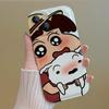 Crayon Shin-Chan Funda para Teléfono Móvil Iphone14 Apple 13 Dibujo Animado Anticaída Adecuado para Apple 15 Todo Incluido Xr Pareja Anticaída