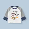 Camiseta de manga larga para niños, primavera y otoño, algodón puro, ropa para niños y niñas, tops de bebé, camisa de bebé, ropa exterior, clase A