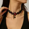 Gargantilla de Encaje Gótico Europea y Americana para Mujer, Collar de Cuello Punk Vintage Negro