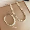 Pulsera de Perlas Brillantes, Estilo Suave y Lujoso, Joyería de Alta Gama a la Moda, Versátil al por Mayor para Mujeres