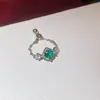 Fresco e radiante! Anel de dedo indicador borboleta oval flor zircônia nicho alta qualidade joia de mão moda luxo leve para mulheres