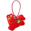 Colgante de Muñeco Creativo de Felpa del Año del Caballo, Llavero de Mochila para Niña, Encanto Versátil, Lindo Adorno de Pony de Año Nuevo