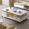 Muebles de sala de estar de lujo ligero, mesa de centro pequeña para apartamentos pequeños, mesa de centro moderna simple para casas de alquiler