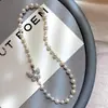 Collar Gargantilla de Perlas Mariposa Accesorios para Mujer Cadena de Suéter de Verano Lujo Ligero de Gama Alta Cadena para Clavícula de Nicho Joyería con Perlas