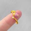 Anillo feliz Yujian, anillo abierto con flor de tulipán de oro de Vietnam, elegante anillo y pulsera para mujer, venta al por mayor