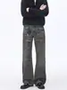 Ropa para Hombre LKTM Jeans Acampanados Lavado Azul Retro Americano para Hombres y Mujeres, Marca de Tendencia con un Efecto Adelgazante de Gama Alta