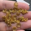 Acessórios para Joias DIY Atacado Ouro 18K Banhado Feito à Mão Pulseira de Contas de Cristal Acessórios Tampas de Flor Peças de Flor Acessórios de Tampas de Flor