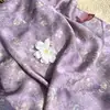 Flor de Estrella Niebla Púrpura Tejido de Seda Fragante Jacquard de Rayón Nuevo Estilo Chino Estilo Nacional Chaleco Hanfu Tela para Qipao