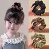 Infantil 2026 Outono/Inverno Novo Retrô Bolinhas Intestino Pequeno Elástico de Cabelo para Cabelo Rabo de Cavalo Corda de Cabelo Elástico de Cabelo Flor de Cabelo