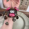 Collar Trenzado de Cuerda con Perlas de Piedra Natural para Mujer, Cadena para Clavícula de Piedra Ojo de Tigre Estilo Chino Nuevo Vintage, Accesorio Largo Colgante para el Cuello con Manchas