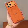 Funda de Teléfono Móvil de Color Puro Magnética con Soporte de Negocios Adecuada para Iphone17Promax/16/15/14/13 Anti-Caídas