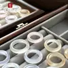 Anillo banda ojo de gato estilo chino nuevo oro champán ojo de gato transparente hielo rosa estilo pareja estilo antiguo anillo de dedo versátil venta al por mayor