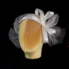 Nueva Diadema de Encaje para Novia Diadema de Malla con Lazo Francés Accesorios Blancos para el Cabello de Novia Tocado Retro Venta al por Mayor