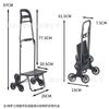 Carrito para Compras de Supermercado, Carrito Pequeño, Carrito de Compras, Remolque Pequeño, Carrito Portátil Plegable, Carrito Plegable Ligero para Entrega Rápida