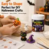 Arcilla de modelar KineShineX para Halloween para niños y adultos, materiales creativos para manualidades, calabaza, gato negro, fantasma