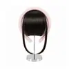 Franja Mini, Franja com Efeito Leve (Air Bangs), Franja Falsa, Franja Realista para Mulheres, Aplique de Cabelo com Franja Fina