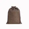 Bolsa de yute con cordón, bolsa pequeña con cordón para artículos culturales, bolsa pequeña con cordón para guardar joyas, bolsa de yute con cordón personalizada