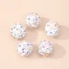 Agujero Recto Arcilla Suave Bola de Diamante Densa Cuentas Shambhala Accesorios para Pulseras DIY Exquisitos Bola de Diamante Blanco Shambhala Mayoreo