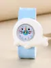 A08702 reloj de cuarzo para niños una variedad de dibujos animados animales pequeños reloj de aplauso jardín de infantes bebé jugar joven