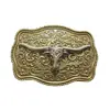 Cinto de Cowboy Ocidental Popular Transfronteiriço Cinto Americano Retrô com Fivela Grande Cinto de Rua Tendência Masculina para Roupas de Exterior