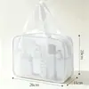Bolsa de Maquiagem de Malha Transfronteiriça para Novos Produtos, Grande Capacidade, Sensação de Alto Padrão, Portátil de Mão, Multifuncional, para Viagem, Bolsa de Armazenamento de Artigos de Higiene