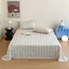 Sábana de gasa de doble capa 100% algodón suave y pegajosa, pieza individual estilo crema, funda de edredón individual 100% algodón puro, juego de tres piezas para una persona, dormitorio de estudiante