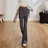 Falda pantalón de yoga de dos piezas falsas para mujer, de cintura alta, pantalones de Pilates ligeramente acampanados, que cubren las caderas, adelgazantes, para deportes, fitness y baile