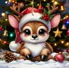 Amazon Transfronterizo Nueva Decoración Navideña Ciervo Navideño Serie Navideña Colgante de Árbol de Navidad Acrílico Coche
