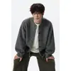 Suéter para Hombre Cuello Redondo Estilo Old Money Otoño/Invierno Perezoso Manga Larga Top Maillard Tejido Cardigan Chaqueta