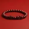 Pulseira Pixiu Imitação de Cinábrio, Areia Dourada Roxa, Presente Masculino para Marido ou Namorado, Presente de Aniversário, Itens Culturais e de Entretenimento no Atacado