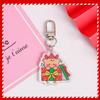 Pingente de Placa de Texto Acrílico de Dupla Face de Natal Fofo Árvore de Natal Papai Noel Pingente de Bolsa Chaveiro Pequeno Presente