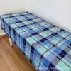 Juego de Ropa de Cama de Tres Piezas de Algodón, Juego para Cama Individual, Funda de Edredón Grande a Cuadros Azules, Sábana, Funda de Almohada al por Mayor, Juego de Tres Piezas para Dormitorio de Estudiantes