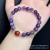 Pulsera de Sándalo Verde de Media Cadena con Múltiples Círculos, Pulsera Doble Círculo Morado Ahumado Natural Grado A, Diseño DIY, Modelo Popular de Amatista Estilo Chino Nuevo