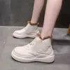 Botas de Nieve para Mujer 2026 Nuevo Estilo de Invierno, Forradas de Felpa y Espesadas Botas Martin, Botines, Zapatos Versátiles para Mujer, Zapatos de Algodón con Suela Gruesa que Aumentan la Altura